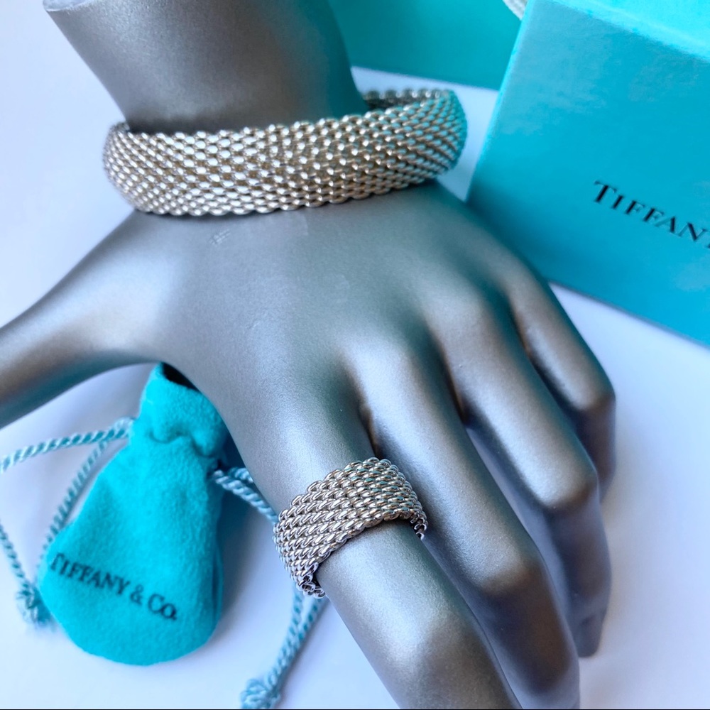 🩵Auth Tiffany&Co.Classic SomersetMeshBangleBracelet 🩵 - Picture 13 of 16